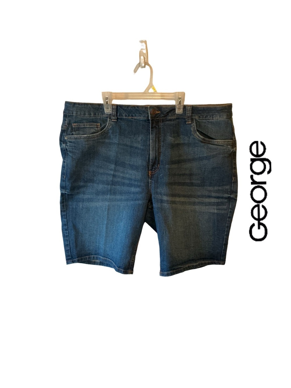 NWOT George Men’s Blue Slim-fit Denim 5-Pocket Jean Shorts